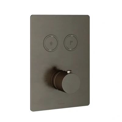Afbeelding van HotBath Cobber Afbouwdeel Inbouwthermostaat met 2 pushbuttons Verouderd Ijzer PB009QEXTAI