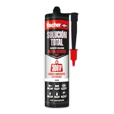 Afbeelding van fischer Solution totale Ultra adhérente 300 kg Colle forte Adhésif et mastic MS polymère collé scellé Usage intérieur extérieur Peint résistant aux chocs 290 ml Blanc