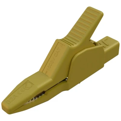 Afbeelding van SKS Hirschmann AK 2 B 2540 I ge Veiligheids krokodilklem Steekaansluiting 4 mm CAT II 1000 V Geel