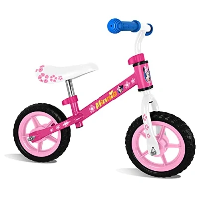 Afbeelding van Disney Loopfiets Minnie Mouse Meisjes Roze;Wit 10 Inch