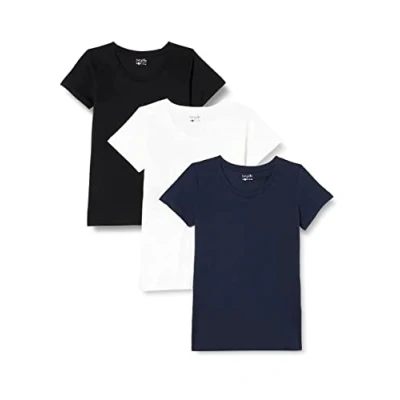 Afbeelding van berydale Bd157 T shirt voor dames (3 stuks), Zwart, donkerblauw, wit