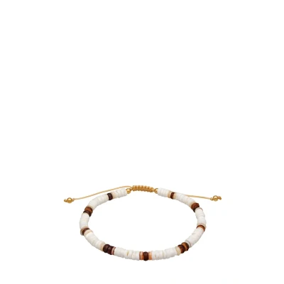Afbeelding van Elli BOHO Style Enkelbandjes, Dames, Maat: 22, Weiß