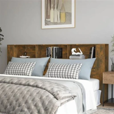 Afbeelding van Hoofdbordkast 220x18,5x104,5 cm gerookt eikenkleurig