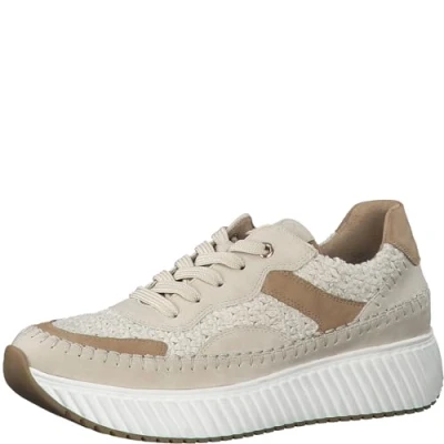 Afbeelding van Marco Tozzi Dames Sneaker 23733 402 Beige/Combi Maat 41