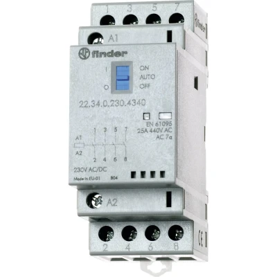 Afbeelding van Finder 22.34.0.230.4320 Contactor 4x NO 230 V/DC, V/AC 25 A 1 stuk(s)