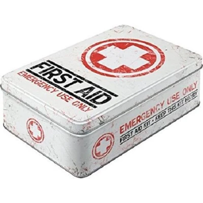 Afbeelding van Tin box plat First aid