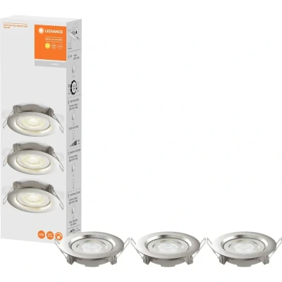 Afbeelding van LEDVANCE 4058075617780 LED inbouwlamp Set van 3 stuks vast ingebouwd 4.9 W Wit