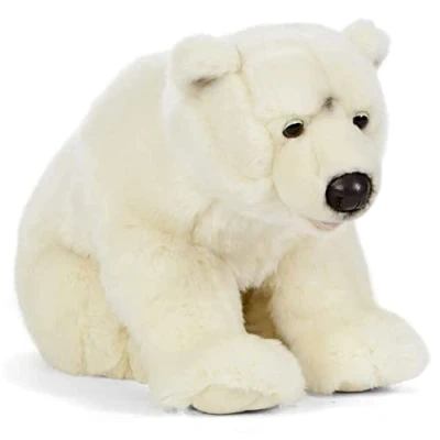 Afbeelding van Pluche ijsbeer wit knuffel 61 cm Pooldieren knuffeldieren Speelgoed voor kind