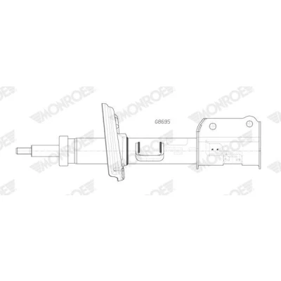 Afbeelding van MONROE G8695 Schokdemper Gasdruk Dubbelpijp Veerpoot Pen bovenaan, Klem onderaan JEEP: Compass (MP, M6) 1.4 MultiAir 4x4, 2.0 Multijet II 4x4