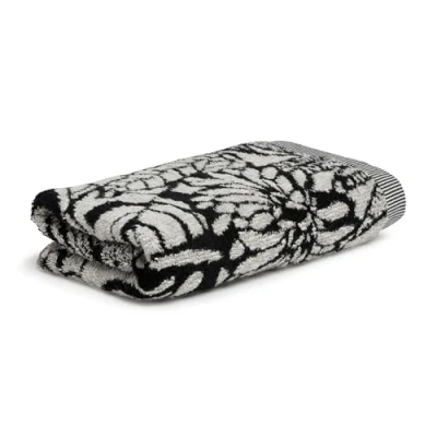Afbeelding van Möve Brooklyn Botanic handdoek, 50 x 100 cm, natuur/zwart