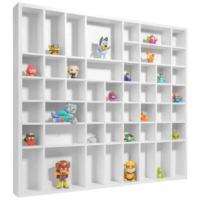 Afbeelding van Creative Deco Opbergast Sieradenkast Wit 51 Vakken 52 x 46 5 cm Houten Perfect voor Decoupage Decoratie Figuren