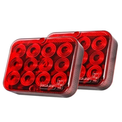 Afbeelding van Yuanjoy 12 V rode led mistlamp voor aanhangers met E goedkeuring, caravans, campers, vrachtwagens, aanhangers, auto&#039;s, mistlampen