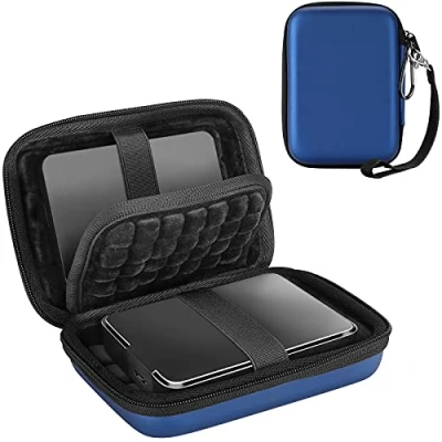 Afbeelding van ProCase beschermhoes voor externe harde schijf, 2,5 inch, WD, Toshiba, Canvio, Seagate, Samsung SSD, schokbestendig, 2 x inch discs, met tas accessoires