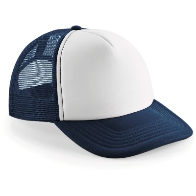 Afbeelding van Beechfield Vintage Snapback Trucker B645 French Navy / White