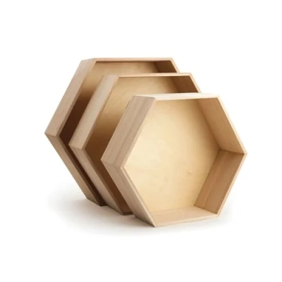 Afbeelding van Youdoit 3 zeshoekige houten planken