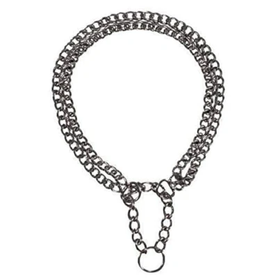 Afbeelding van Trixie Halsband Half Slip Kettinghalsband 2 Rijen Maat L XL: 60 cm/2,5 mm