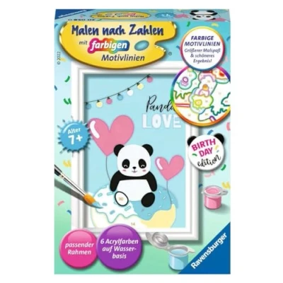Afbeelding van Ravensburger Schilderen op nummer 20058 Panda Love kinderen vanaf 7 jaar