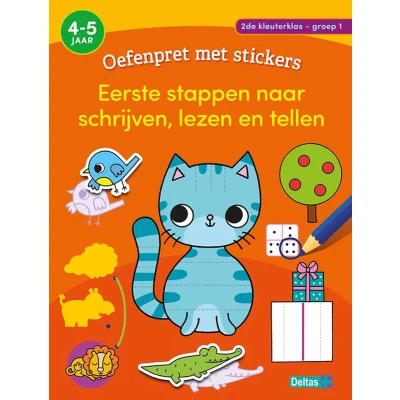 Afbeelding van Oefenpret met stickers Eerste stappen naar schrijven, lezen en tellen groep 1