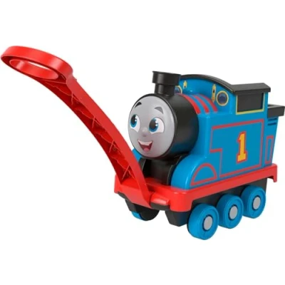 Afbeelding van Fisher Price Thomas &amp; Friends en zijn vrienden locomotief om te schieten in de kleuren van Thomas, met opbergruimte, blauwe nr. 1, speelgoed voor kinderen, vanaf 2 jaar,