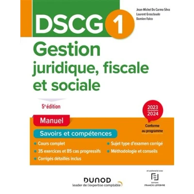 Image de DSCG1 Gestion juridique, fiscale et sociale Manuel 2023 2024