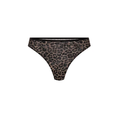 Afbeelding van Hunkemöller Hoog uitgesneden Luipaard string Tara Zwart XS
