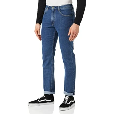 Image de Lee Jean Brooklyn pour homme, Bleu (délavé à la pierre moyenne)., 31W / 34L