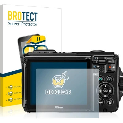 Afbeelding van BROTECT Screenprotector voor Nikon Coolpix W300 Folie Beschermfolie transparant (2 Stuks)