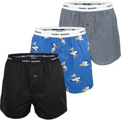 Afbeelding van Happy Shorts 3 PACK Boxershort, Heren, Maat: Small, Pelikan mix