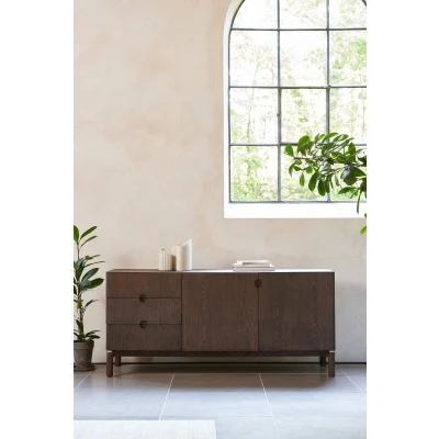 Afbeelding van Hygge Interiors Arun Espresso Bruin Dressoir 160 cm