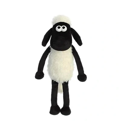 Afbeelding van Aurora Knuffel Shaun Het Schaap 20,5 Cm Wit/zwart