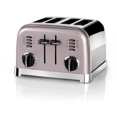 Afbeelding van Cuisinart Broodrooster Style CPT180PIE 4 sleuven ontdooifunctie 6 standen Vintage Pink