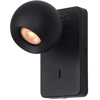 Afbeelding van Artdelight Wandlamp Bolero 1 lichts zwart