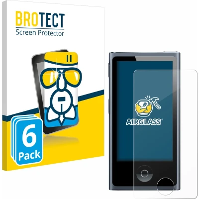 Afbeelding van BROTECT Screenprotector voor Apple iPod nano 2012 (7. Gen.) Folie Beschermfolie Beschermglas transparant (6 Stuks)