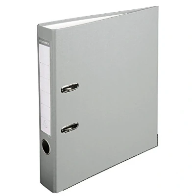 Afbeelding van Exacompta 915416B plastic map. 5 cm smal DIN A4 ringmap ordner briefordner kantoormap map gleufmap grijs