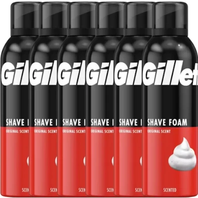 Afbeelding van Gillette Shave Foam Original Scent 6 x 300 ml