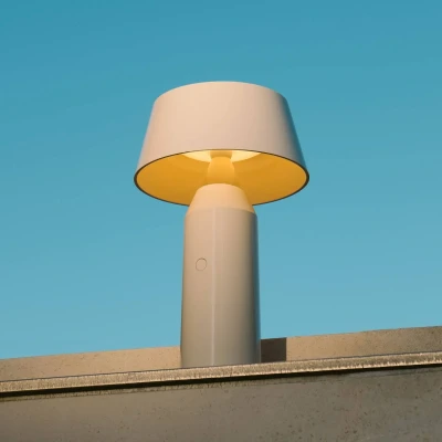 Afbeelding van MARSET Bicoca LED accu tafellamp parelwit