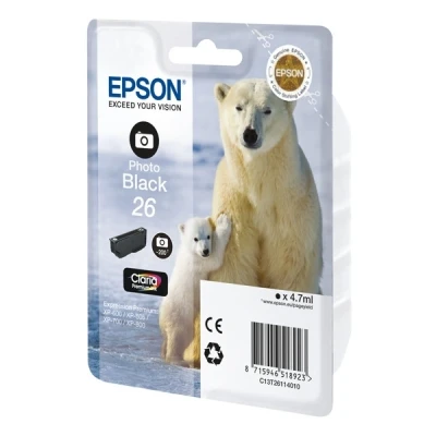 Image de Epson 26XL taille XL photo noire original cartouche d&#039;encre
