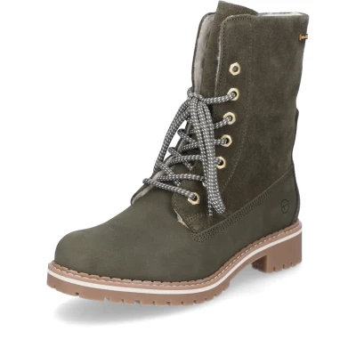 Afbeelding van Tamaris Snowboots, Dames, Maat: 40, Olive Leer