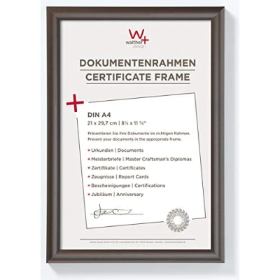 Afbeelding van walther+ design KP130D Wissellijst Papierformaat: DIN A4 Antraciet