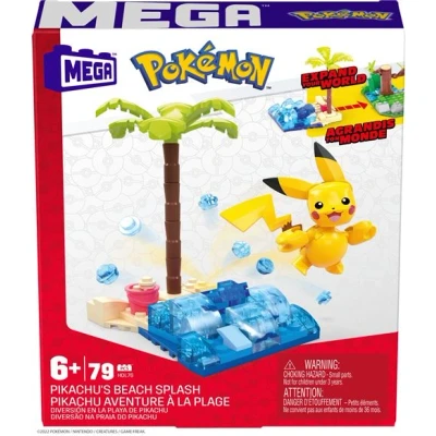 Afbeelding van MEGA Pokémon Pikachu op het strand 79 blokken Bouwstenen