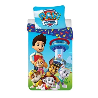 Afbeelding van Paw Patrol Beddengoed, 100% katoen, omkeerbaar dekbedovertrek 140 x 200 cm + kussensloop 65