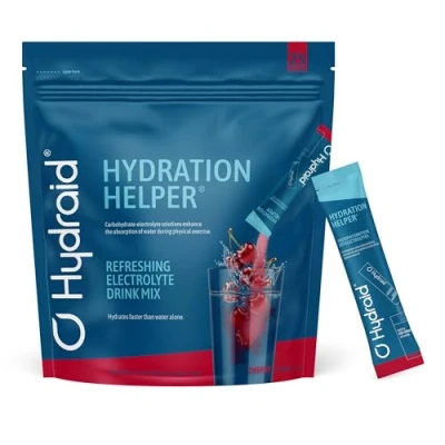 Afbeelding van HYDRAID Hydration Helper® CHERRY Premium elektrolytdrank (1118 mg elektrolyten) betere wateropname voor sport en snel herstel 25 stuks kersen