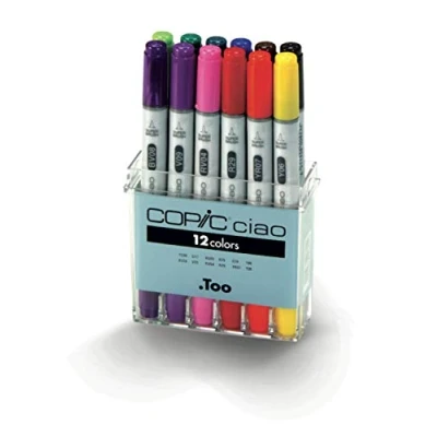 Afbeelding van Copic Ciao Marker Basic Set 12 Markers Professionele Stiften Alcoholbasis Voor Tekenen En Ontwerpen