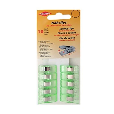 Afbeelding van Kleiber 10 stuks kunststof naaiknijpers, 2,5 x 0,9 1,2 cm, groen