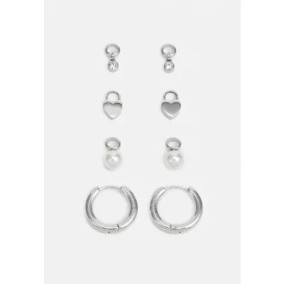 Afbeelding van Calvin Klein Huggie SET Oorbellen silvercoloured, Dames, Maat: One Size, Silver coloured