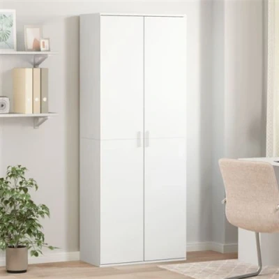 Afbeelding van vidaXL Hoge kast 70x35x180 cm bewerkt hout wit