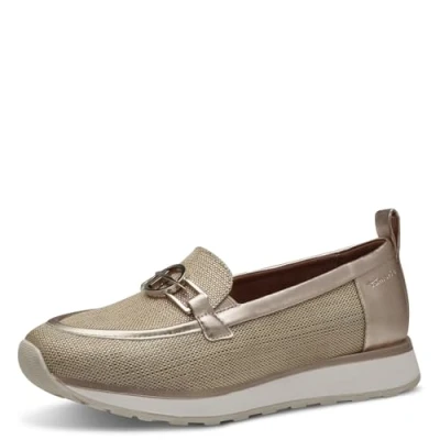 Afbeelding van Tamaris Sneaker Instappers, Dames, Maat: 37, Gold comb Imitatieleer/ textiel