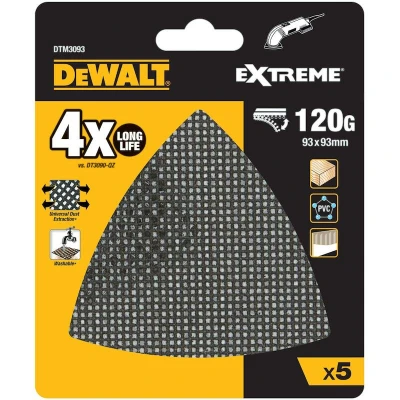Afbeelding van DeWALT DTM3093 Mesh Schuurgaas Driehoek 93x93mm K120 VE=5