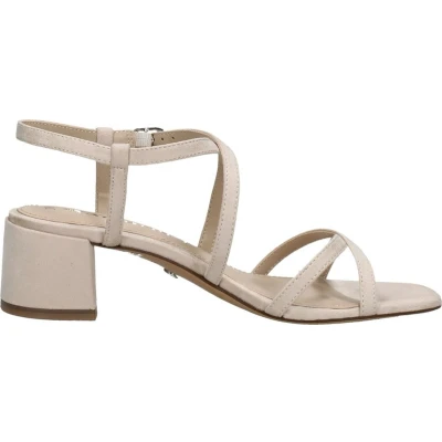 Afbeelding van Tamaris Sandalen, Dames, Maat: 36, Nude Veloursleer
