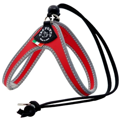 Afbeelding van Tre Ponti Liberta Tuig Rood&amp;Reflectie Hondenharnas 30 40 cm Tot 5 Kg